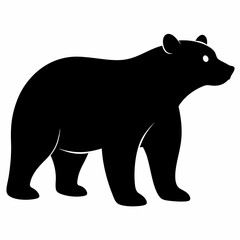 silhouette of bear, bear vector illustration, pet vector art, bears silhouette, animal vector icon, eps, bear head