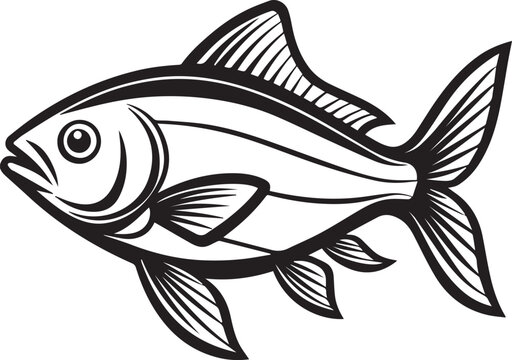 recommend clip art: fish line art vector