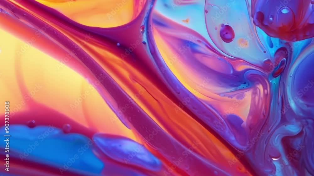 Poster a mesmerizing closeup of wax coming to life and floating within a lava lamp.