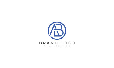 Obraz premium letter AB logo design vector template design for brand.