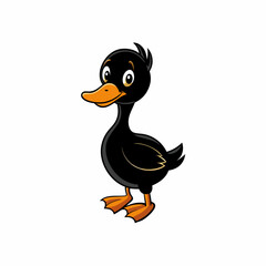 duck isolated on white, duck vector illustration, pet vector art, ducks silhouette, animal vector icon, eps