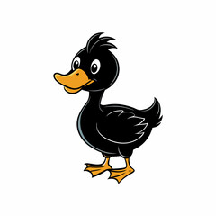 duck isolated on white, duck vector illustration, pet vector art, ducks silhouette, animal vector icon, eps