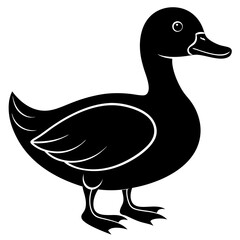 duck isolated on white, duck vector illustration, pet vector art, ducks silhouette, animal vector icon, eps