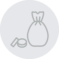 Money Vector Line Grey Circle Grey
