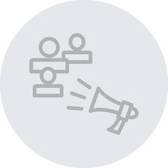 Marketing Vector Line Grey Circle Grey