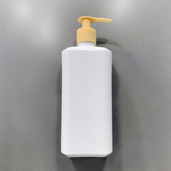 a white bottle with a dispenser