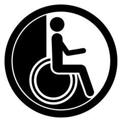 Accessibility icon silhouette vector illustration