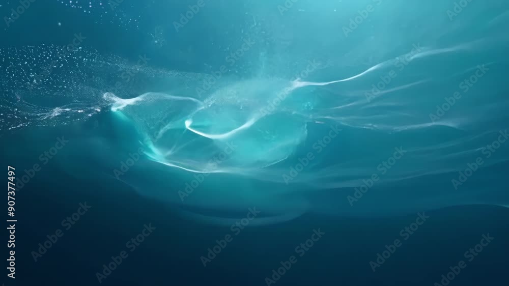 Poster the mesmerizing interplay of form and flow as particles dance and swirl in a constantly evolving flu
