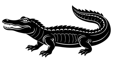 Alligator silhouette vector illustration