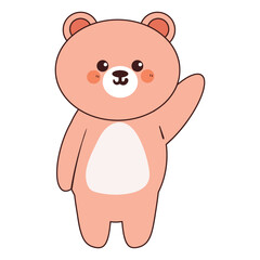 Obraz premium hand drawing cartoon bear. cute animal drawing, doodle