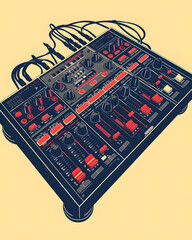 A vintage analog synthesizer combining classic design with cuttingedge technology, ideal for crafting retro music. Exceptional equipment for professional studio sound production