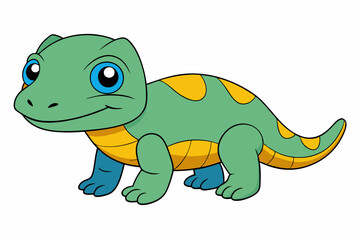 Kawaii Komodo dragon vector illustration