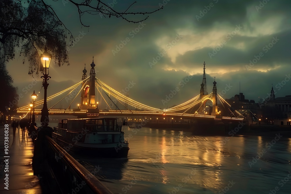 Wall mural tower bridge london while open bridge for big boat pass at thames river travel destination