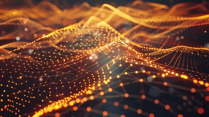 Hologram Image Showing Connection of Three Points