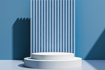 Obraz premium The backdrop culminates in a hightech podium