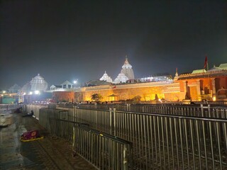 View Of World Famous Shree Jagannath Temple In Puri At Night , Odisha , India