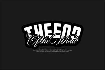 typography vector asset poster and tshirt printing for streetwear suitable for printing