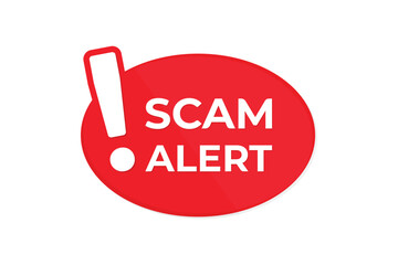 vector Scam alert warning icon
