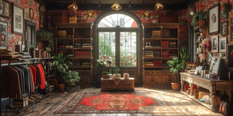 Obraz premium A Vintage Boutique Shop Interior