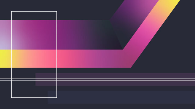 Blue pirple yellow 3d abstract background design gradient shapes backdrop vector