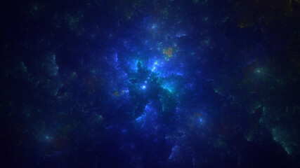 3D manual rendering abstract technology fractal background. Its not AI Generatd illustration.