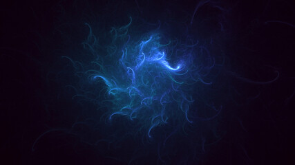 Fototapeta premium 3D manual rendering abstract technology fractal background. Its not AI Generatd illustration.