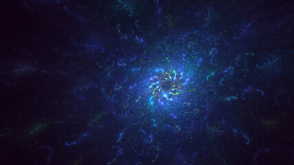 3D manual rendering abstract technology fractal background. Its not AI Generatd illustration.