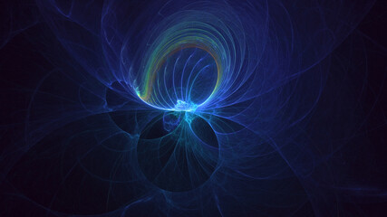 3D manual rendering abstract colorful fractal light background. Its not AI Generatd illustration.