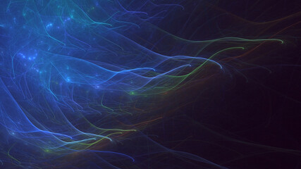 3D manual rendering abstract colorful fractal light background. Its not AI Generatd illustration.