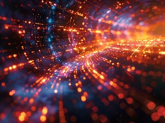 Dynamic Red and Blue Lights in Contrast