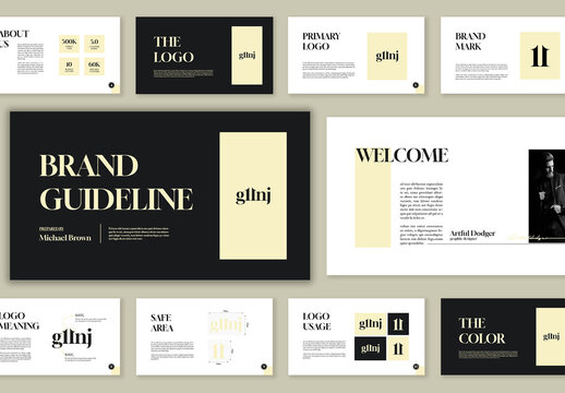 Brand Guideline With Gold Accent