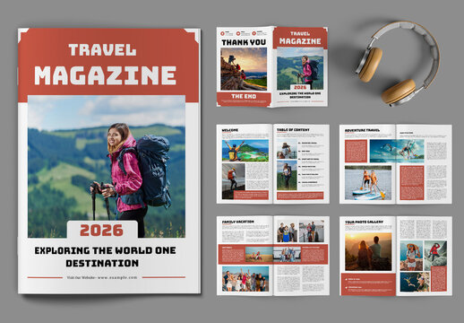 Travel Magazine Template Layout