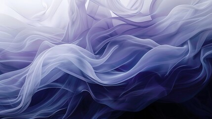 Fototapeta premium Elegant Gradient Frosted Glass with Flowing Curves, Navy Blue and Lavender Tones, Exuding Sophistication and Artistry in Modern Design