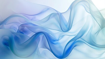 Fototapeta premium Elegant Gradient Frosted Glass Sculpture, Flowing Transparent Design with Cyan and Powder Blue Tones, Artistic Glassware for Modern Decor and Aesthetic Appeal