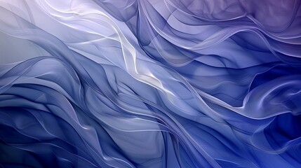 Obraz premium Elegant Gradient Frosted Glass Design with Flowing Indigo and Periwinkle Tones, Reflecting Modern Aesthetics and Artistic Flair