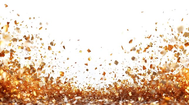 gold ribbin confetti background