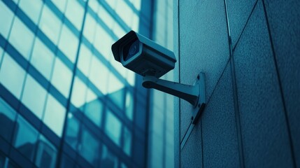 Security Camera on Modern Building