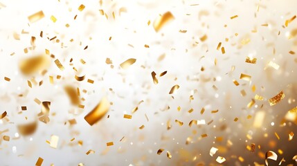 gold ribbin confetti background