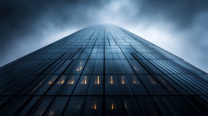Fototapeta premium Skyscraper reaching for the clouds