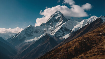 Image of Himalayan Mountains scenery, AI generated 12