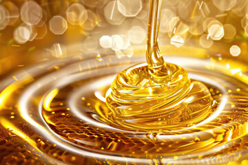 Golden Honey Ripples and Swirls