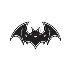 Halloween bat vector logo silhouette icon design black and white 