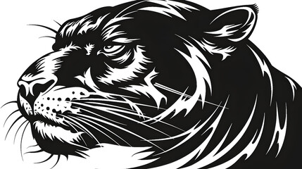 Black Panther Head Illustration