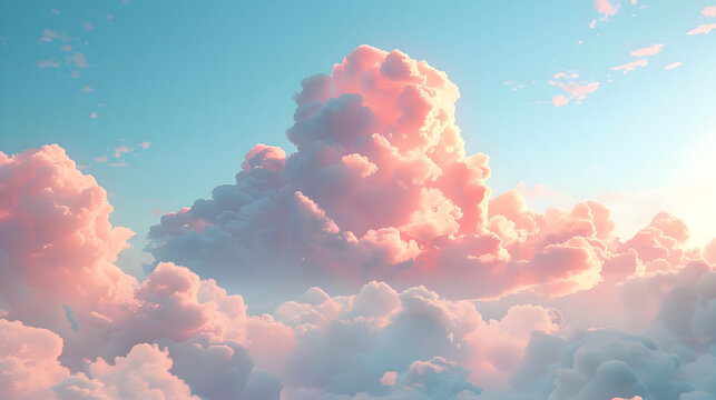 Pink Clouds in a Blue Sky
