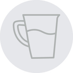 water jug Vector Line Grey Circle Grey
