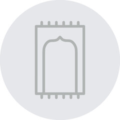 prayer mat Vector Line Grey Circle Grey