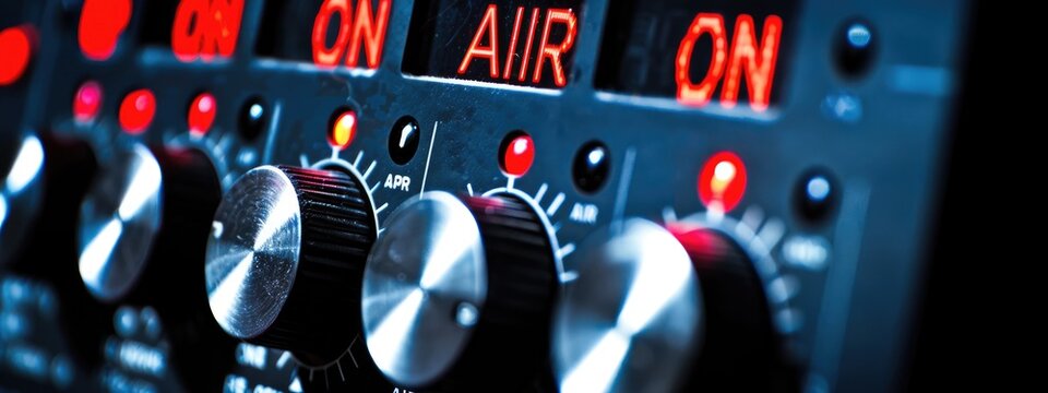 Text On air, live broadcast, delivering news, entertainment, events directly to viewers, capturing immediacy and excitement of live television with up to the minute coverage and dynamic programming