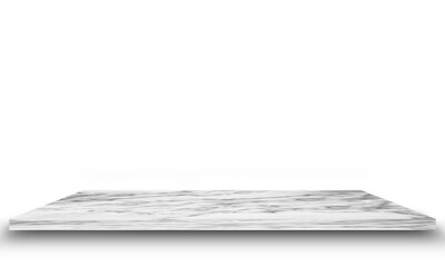 White marble floor on white background.