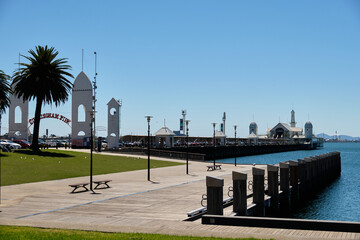 Cunningham Pier, originally known as Railway Pier, opened in the mid-1850s and was an important part of the Geelong Port - Geelong, Victoria, Australia