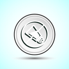 Low Sodium Icon Button Design Illustration